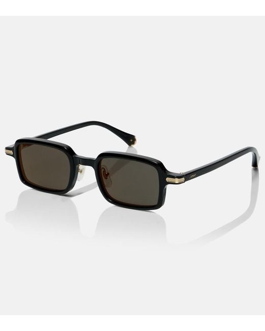 Cartier Brown Signature C Rectangular Sunglasses