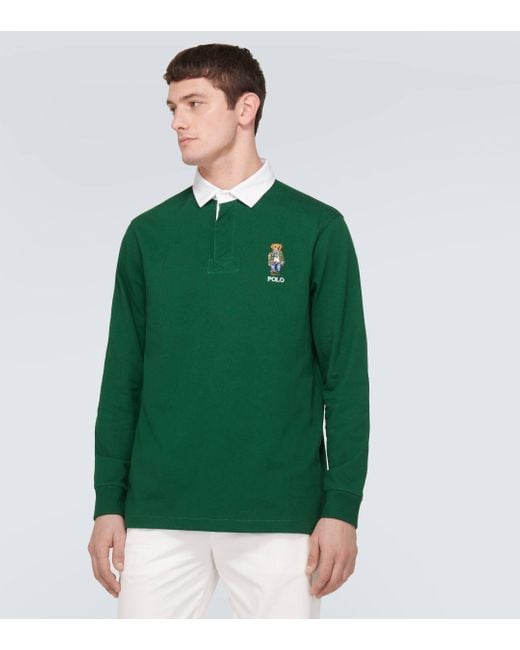 Polo Ralph Lauren Green Polo Bear Cotton Polo Shirt for men