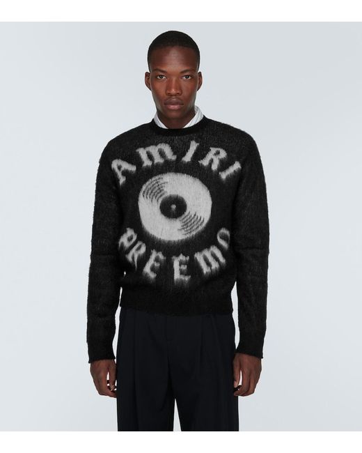 Amiri Black Logo Wool Sweater for men