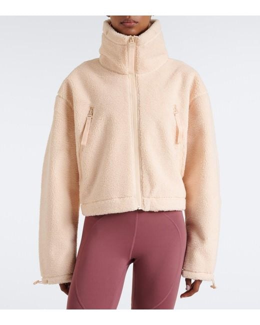 Adidas By Stella McCartney Natural Hooded Teddy Jacket