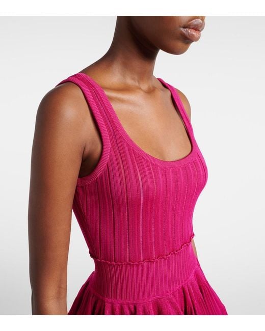 Alaïa Red Knitted Minidress