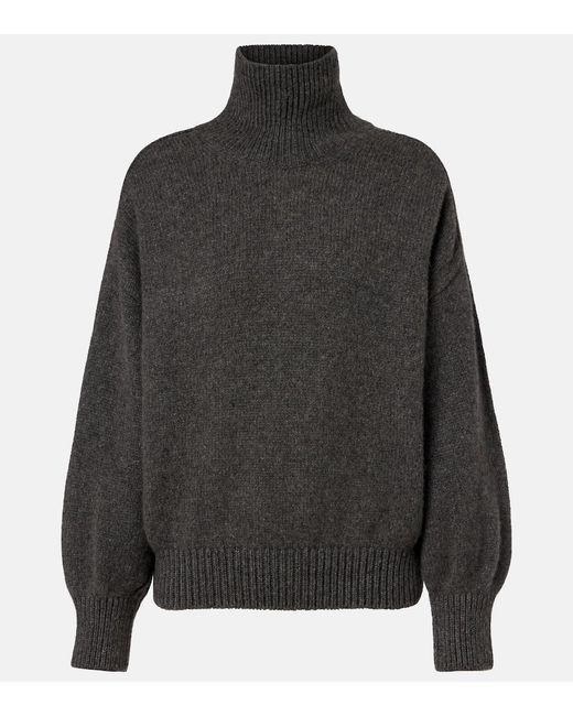 Khaite Gray Willem Cashmere Turtleneck Sweater