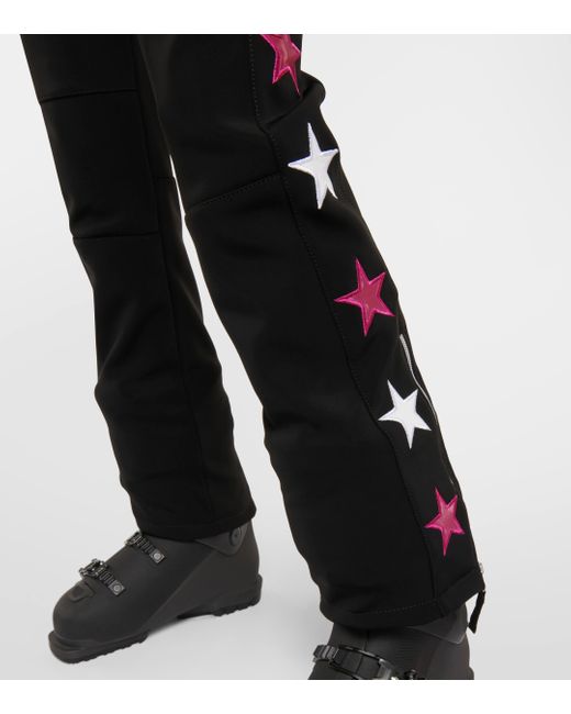 Pantalon de ski evase Tiby Star Jet Set en coloris Black