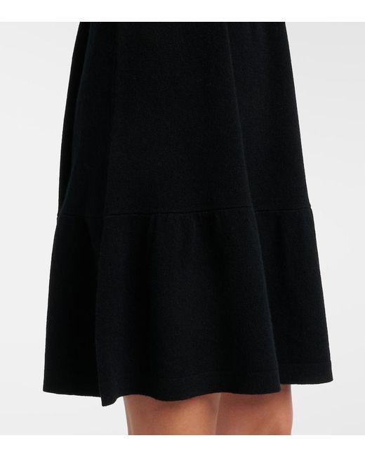 Jardin Des Orangers Black Allude Wool And Cashmere Minidress