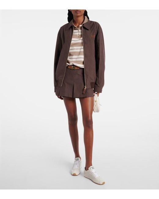 Miu Miu White Plume Suede Sneakers