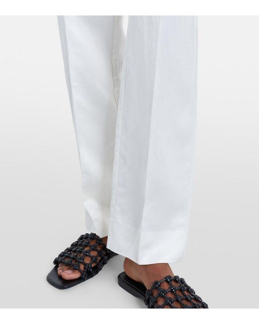Totême White Straight Pants