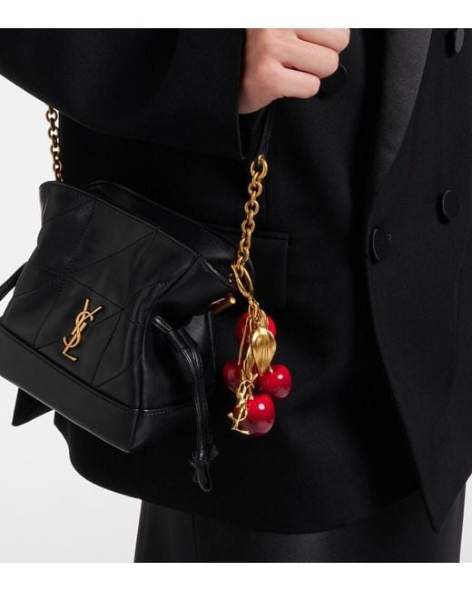 Saint Laurent Red Cassandre Bag Charm