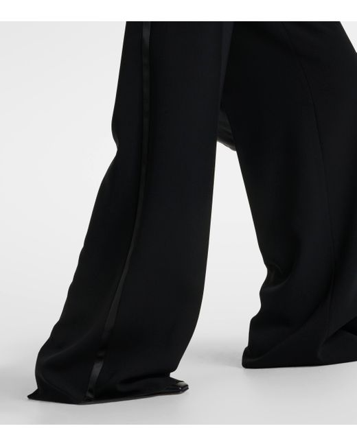 Max Mara Black Elegante Ercole Cady Wide-leg Pants