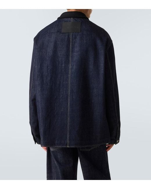 Jil Sander Blue Oversized Denim Jacket for men