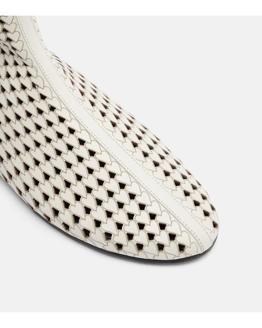 Isabel Marant White Ferix Laser-Cut Leather Ankle Boots