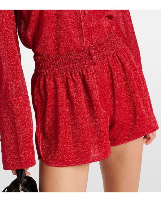 Oseree Red Lumiere Shorts