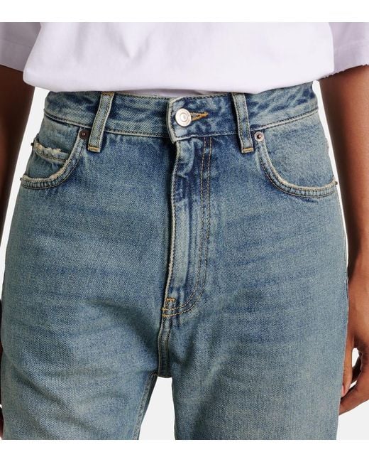 Balenciaga Blue Mid-Rise Flared Jeans