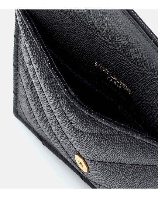 Saint Laurent Black Monogram Leather Card Holder