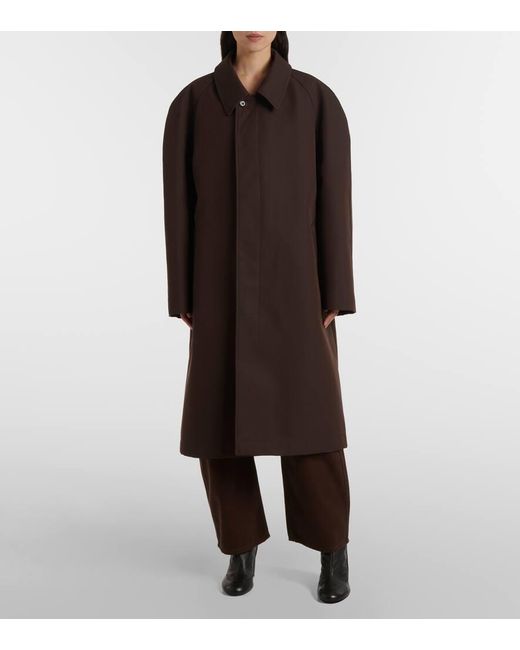 Lemaire Brown Mantel Aus Einem Wollgemisch