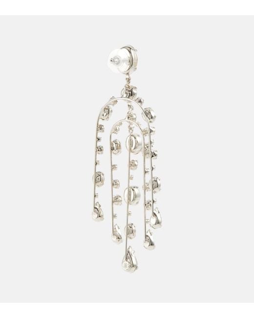 Jennifer Behr Metallic Ophelia Embellished Drop Earrings