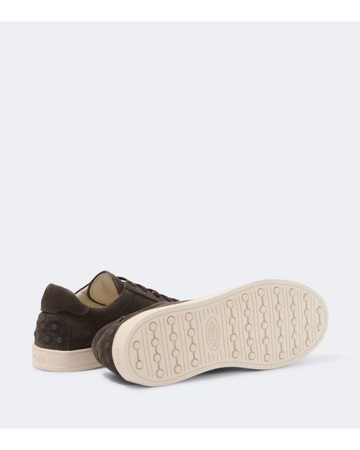 Tod's Brown Suede Sneakers for men