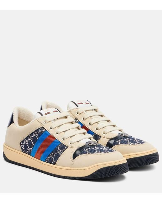 Baskets Screener Avec Détail Gg En Cristaux Pour Femme, Taille Gucci en coloris Blue