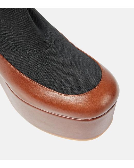 Stivali con pelle di Dries Van Noten in Black