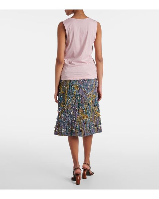 Dries Van Noten Pink Top Aus Baumwolle