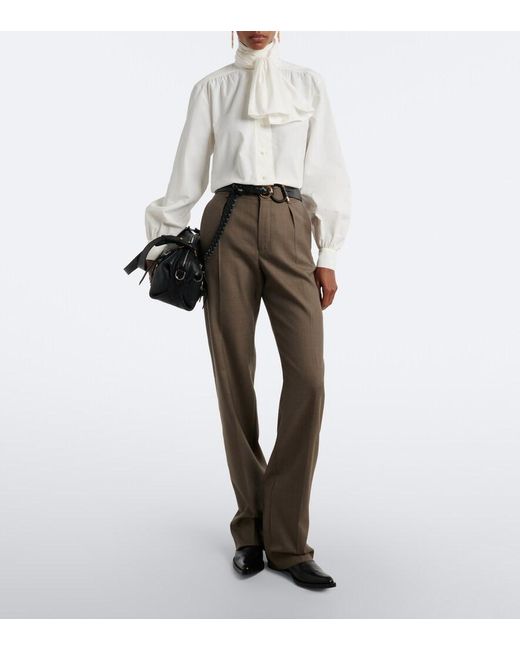 Blusa Con Sciarpa di Ralph Lauren in White