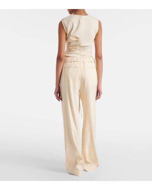 Proenza Schouler Natural Label Magnus Linen-Blend Straight Pants
