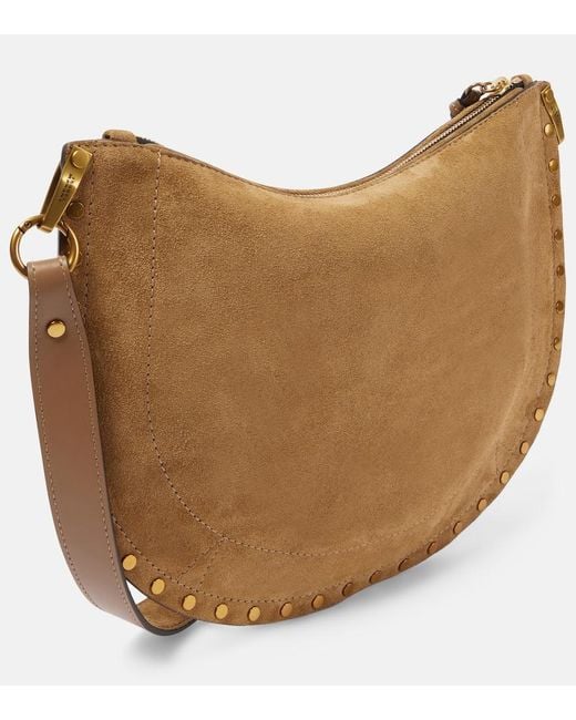 Isabel Marant Brown Oskan Soft Zipped Suede Shoulder Bag