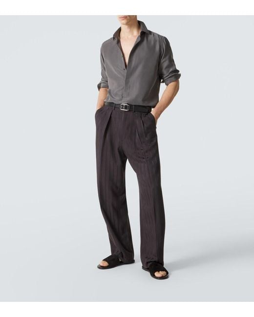 Tom Ford Black Suede Slides for men