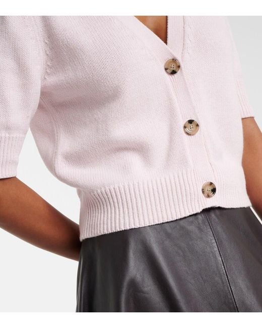 Jardin Des Orangers Pink Cotton And Cashmere Cardigan
