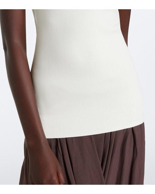 Totême White Knitted Tank Top