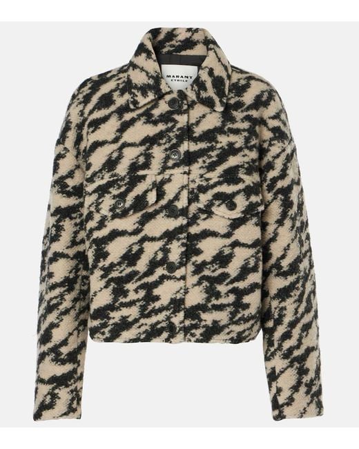 Isabel Marant Multicolor Ferida Printed Wool-Blend Jacket