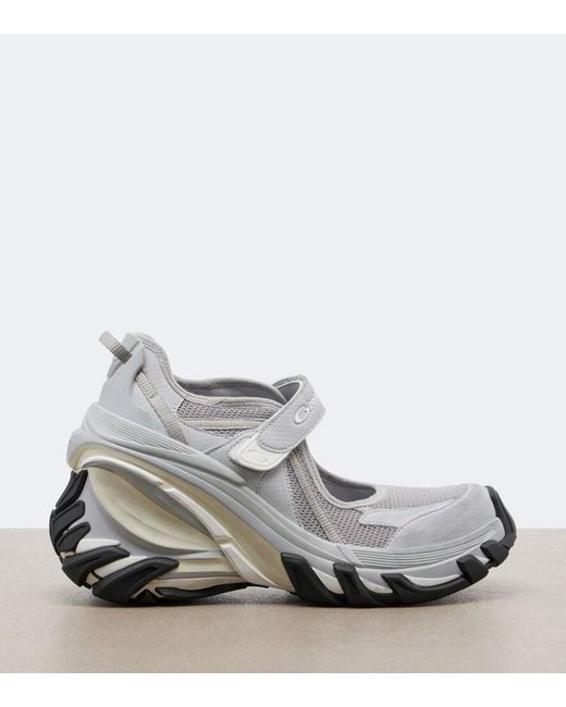 Balenciaga Gray Hydra Wedge Sneakers