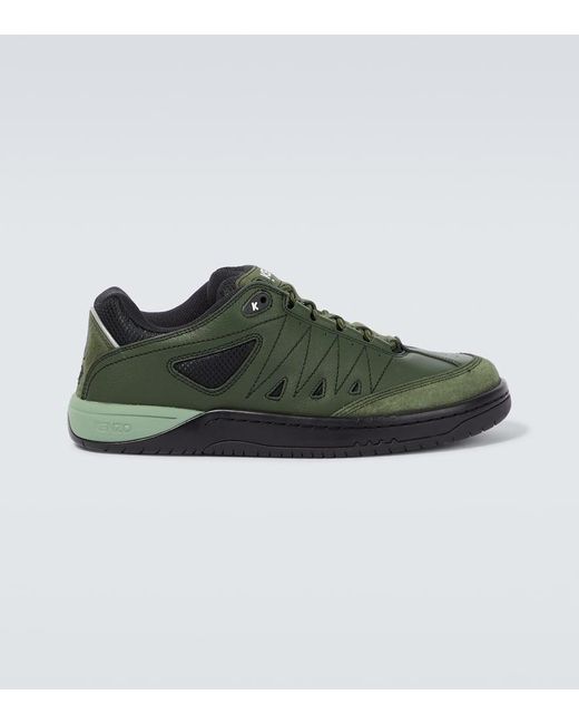 KENZO Green Pxt Leather Sneakers for men
