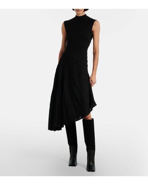 Alaïa Black 90 Leather And Suede Knee-High Boots