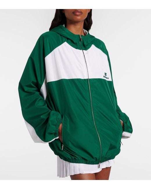 Miu Miu Green X New Balance Colorblocked Poplin Jacket