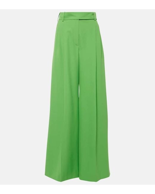 Alexandre Vauthier Green Weite High-Rise-Hose