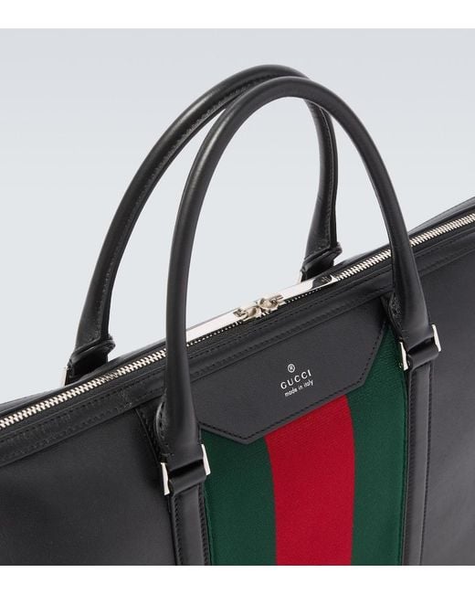 Gucci Black Leather Briefcase for men