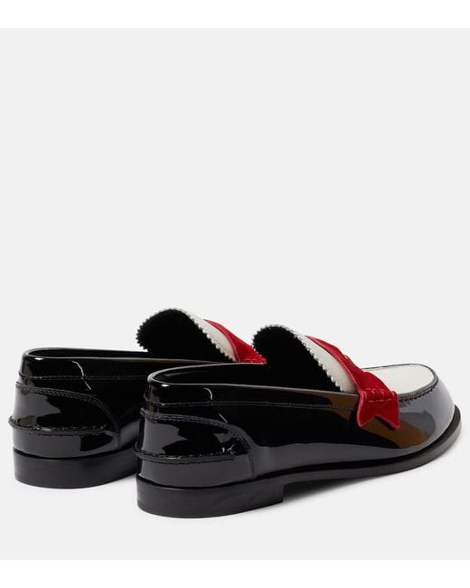 Mocasines Penny De Charol Con Ribetes Christian Louboutin de color Red