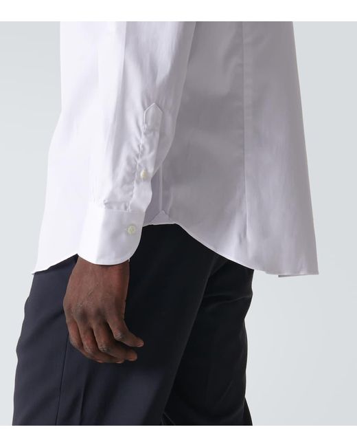 Camicia Lecce in popeline di cotone di Thom Sweeney in White da Uomo