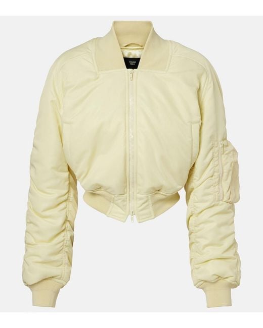 Phoebe Philo Natural Cropped Bomber Jacket