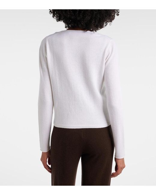 Jardin Des Orangers White Cashmere Cardigan