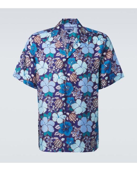 Chemise Charli En Soie A Fleurs Vilebrequin pour homme en coloris Blue