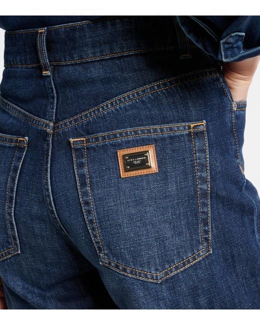 Dolce & Gabbana Blue High-Rise Denim Shorts