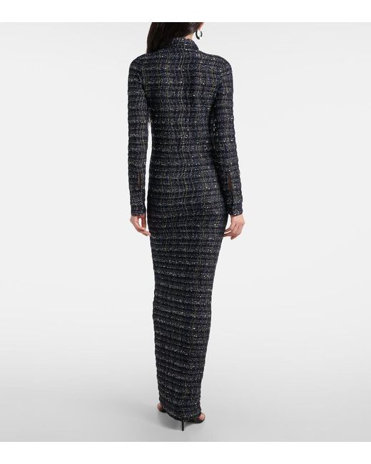 Missoni Blue Checked Lame Shirt Dress