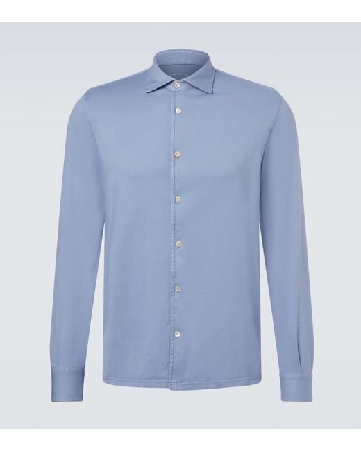 Camicia Jason di Fedeli in Blue da Uomo