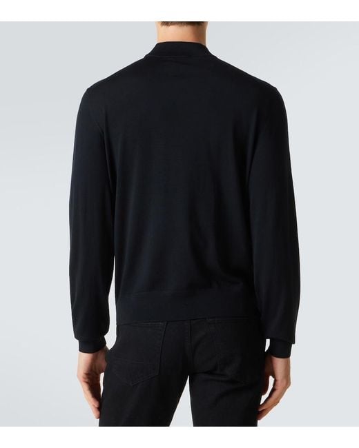 Tom Ford Black Wool Turtleneck Sweater for men