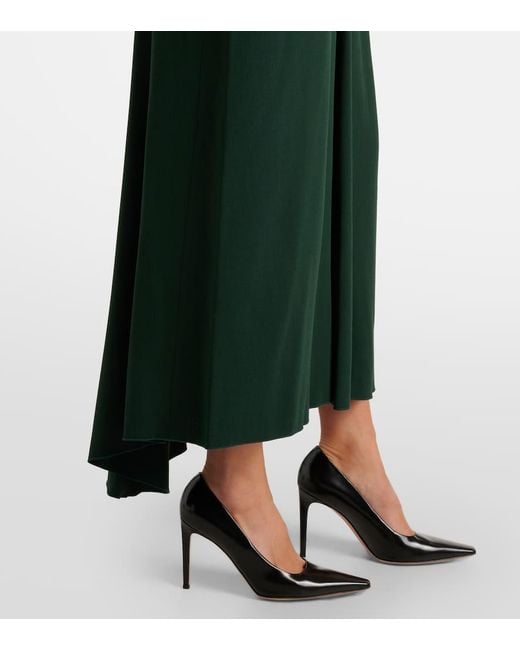 Vestido Midi Drapeado Victoria Beckham de color Green