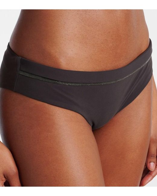 Brunello Cucinelli Black Monili Bikini Bottoms