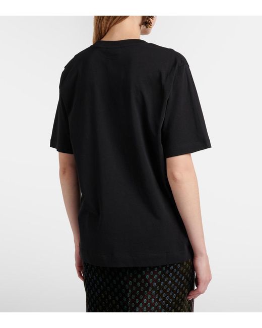 Dries Van Noten Black Cotton Jersey T-Shirt