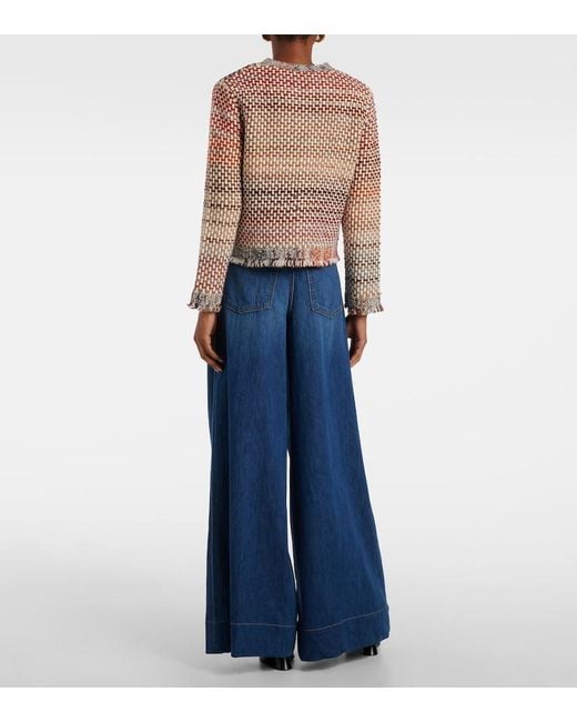 Veronica Beard Pink Sariyah Cotton And Wool-Blend Knit Jacket