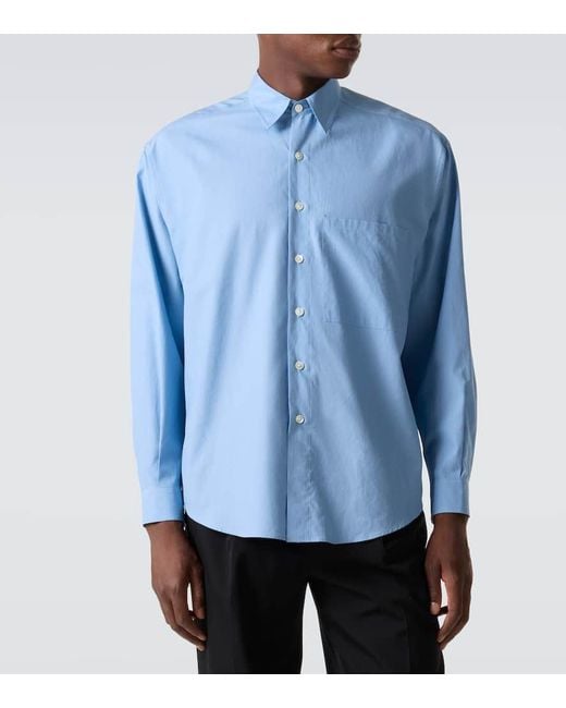 Chemise En Serge De Coton Auralee pour homme en coloris Blue
